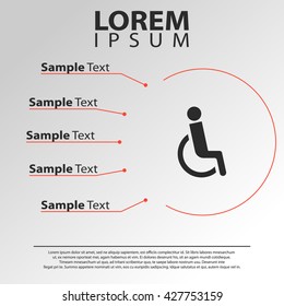 disabled icon. disabled infographics template