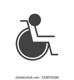 Disabled icon isolated on white background. Healthcare symbol modern, simple, vector, icon for website design, mobile app, ui. Vector Illustration