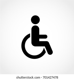Disabled Icon Isolated on White Background