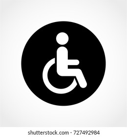 Disabled Icon Isolated on White Background