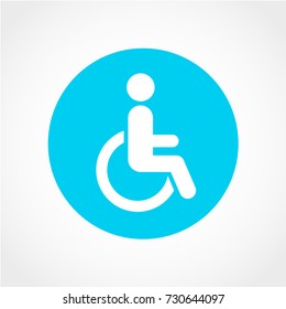 Disabled Icon Isolated on White Background
