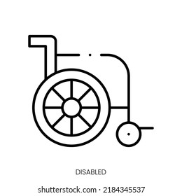 disabled icon. Linear style sign isolated on white background. Vector illustration