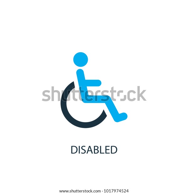 Disabled Icon Logo Element Illustration Disabled Stock Vector (Royalty ...