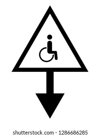 Disabled icon and map pin. logo concept. Designed for your web site design, logo, app, UI