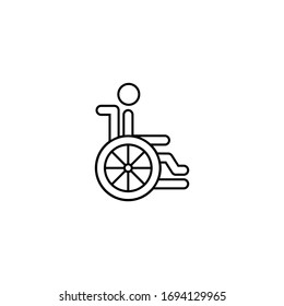 Disabled icon. Person in wheelchair. Disability symbol concept. Vector illustration