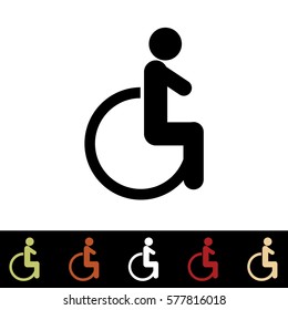 Disabled icon set.Vector illustration
