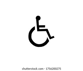 disabled. disabled icon. sign design. Black isolated background Vector EPS 10.