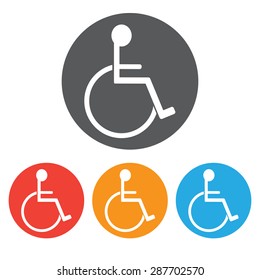 Disabled icon sign set
