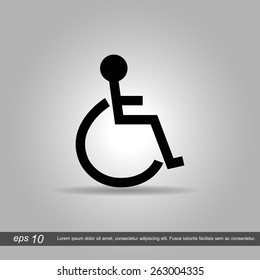 disabled icon sign vector