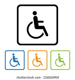Disabled icon sign.  Vector Illustration. 