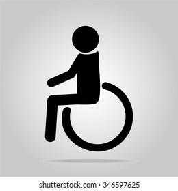 Disabled icon sign vector illustration