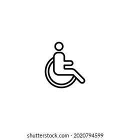 Disabled icon, disabled sign vector for web site Computer and mobile app