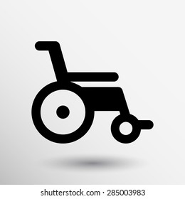 Disabled Icon Sign Vector Wheelchair Handicap Symbol.