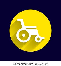 disabled icon sign vector wheelchair handicap symbol.