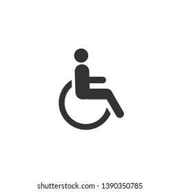 Disabled icon in simple design. Vector illustration