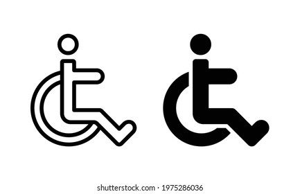 disabled icon, disabled symbol vector