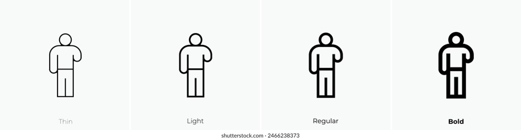 disabled icon. Thin, Light Regular And Bold style design isolated on white background