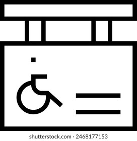disabled icon. Thin linear style design isolated on white background