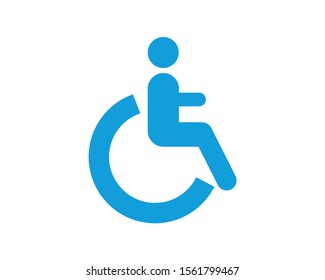 Disabled icon in trendy flat style isolated on background. Disabled icon page symbol for your web site design Disabled icon logo, Disabled icon Vector illustration.