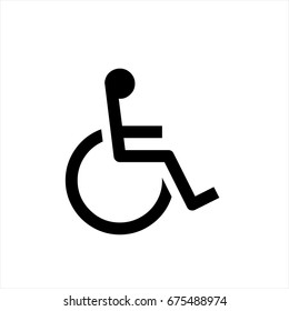 Disabled icon in trendy flat style isolated on background. Disabled icon page symbol for your web site design Disabled icon logo, app, UI. Disabled icon Vector illustration, EPS10.