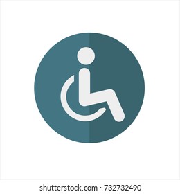 Disabled Icon in trendy flat style isolated on white background. Disabled icon symbol for your web site design,Disabled logo, app, UI. Vector illustration, Disabled icon eps10. 
