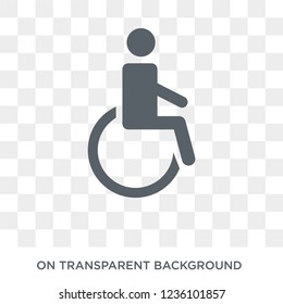 Disabled icon. Trendy flat vector Disabled icon on transparent background from Insurance collection. 