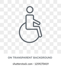 Disabled icon. Trendy flat vector Disabled icon on transparent background from Insurance collection. High quality filled Disabled symbol use for web and mobile