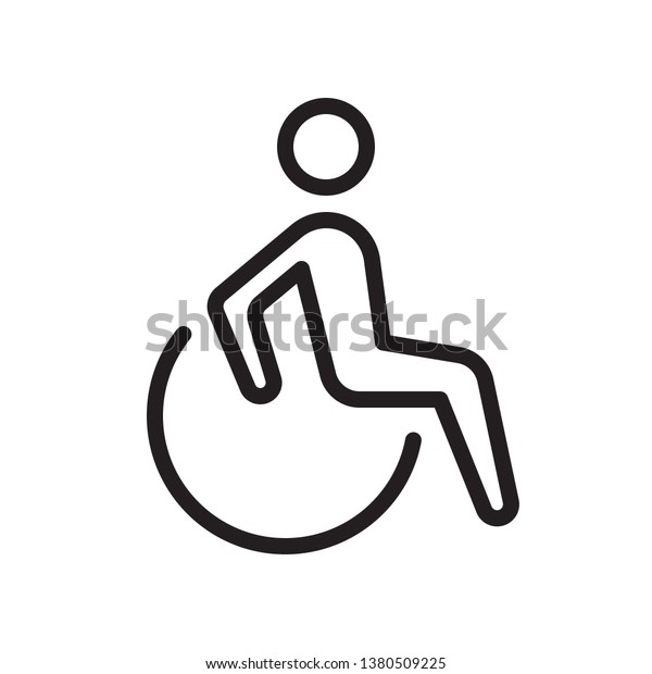 Disabled Icon Trendy Outline Style Design Stock Vector (royalty Free 