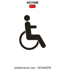 Disabled Icon Vector. 