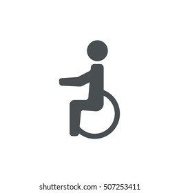 Disabled Icon Vector flat design style