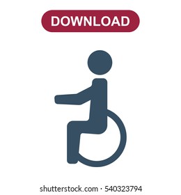 Disabled Icon Vector flat design style