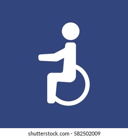 Disabled Icon Vector flat design style