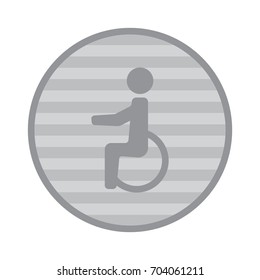 Disabled Icon Vector flat design style
