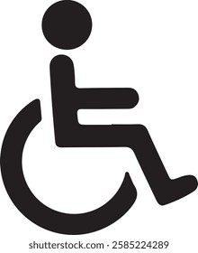 Disabled icon vector. Handicapped sign. Disability symbol.