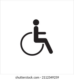 disabled icon vector, illustration, 10 eps