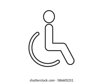 disabled icon, vector illustration eps10