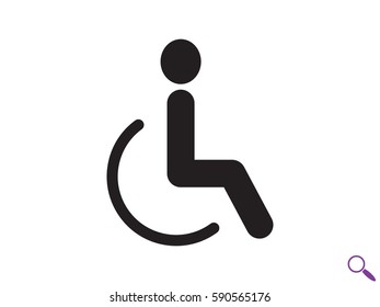 disabled icon, vector illustration eps10