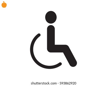 disabled icon, vector illustration eps10