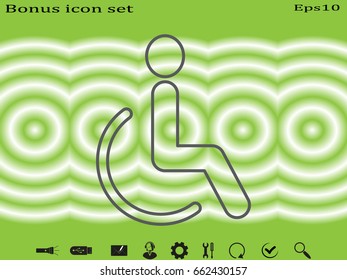 disabled icon, vector illustration eps10