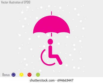 disabled icon, vector illustration eps10
