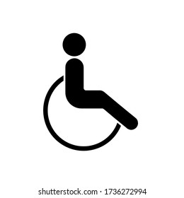 Disabled icon, vector illustration. Flat design style. vector disabled icon illustration isolated on white background, disabled icon Eps10. disabled icons graphic design vector symbols.
