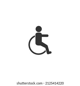 Symbol, Vektorgrafik deaktiviert. Rollstuhlsymbol