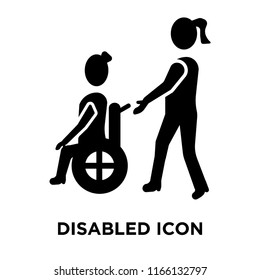 Disabled icon vector isolated on white background, Disabled transparent sign