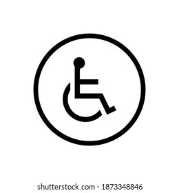 Vector de icono desactivado aislado en fondo blanco. Ilustración de símbolo de Handicap
