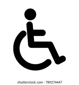Disabled icon vector isolated on white background