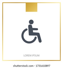 Disabled Icon vector. Simple flat symbol.