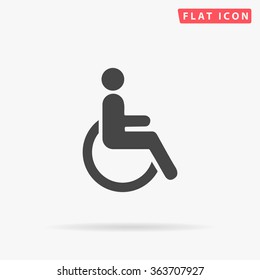 Disabled Icon vector. Simple flat symbol. Perfect Black pictogram illustration on white background.