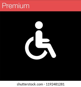 disabled icon, wheelchair vector, eps 10, symbol handicap