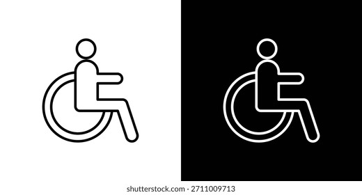 Disabled icons. line drawing vector icons