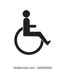 Disabled Wheelchair Icon Disable Symbol Logo Stock Vector (Royalty Free ...